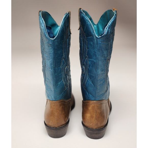 Coconut Gaucho Two Tone Western Boots Size 8.5M - Picture 7 of 9